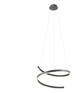 Svietidlá Redo 01-4015 - LED stmievateľný luster na lankách SCROLL LED/38W/230V čierny 01-4015