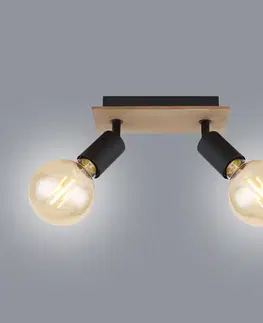 Moderné lampy do obývačky Stropné svietidlo  54008-2H čierno-hnedé LS2