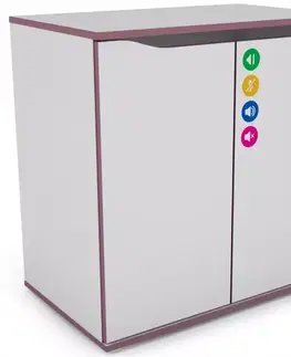 Komody do detskej izby Komoda Matrix 75 2d biela/fialový