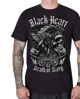 Pánske tričká Tričko BLACK HEART Huron čierna - M