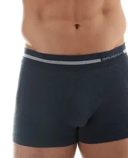 Boxerky, trenírky, slipy Pánske boxerky Brubeck Wool Comfort Dark Jeans - L