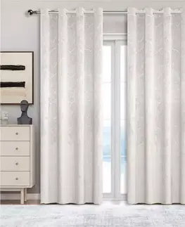 Závesy do spálne Záves na krúžkoch YC11939/200G/112/140x250 cm krémový