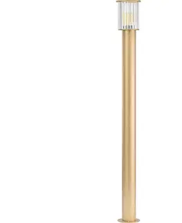 Záhradné lampy Argon 8754 - Vonkajšia lampa NORFOLK 1xE27/15W/230V IP44 124cm zlatá 8754
