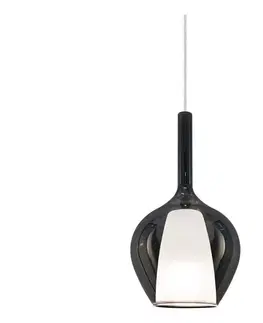 Svietidlá Ideal Lux - Závesný luster na kábli KALIQUE 1xE27/42W/230V priemer 18 cm dymová čierna 359861
