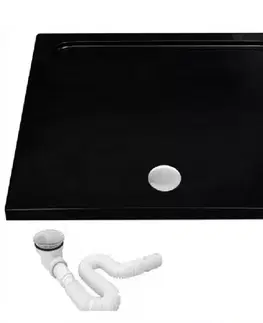 Sprchové vaničky Vanička štvorcová Savoy Rea K4804 black 80x80