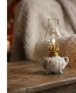 Lampy BRILAGI - Petrolejová lampa MERLIN biela/zlatá 8590828169437