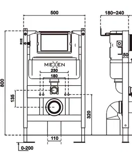 Záchody MEXEN - Fenix XS-F konštrukcia pneumatická na WC 61800A
