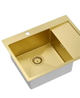 Kuchynské drezy Quadron Quadron - Oceľový drez RUSSEL 116 Gold HB7911PVDBSG1