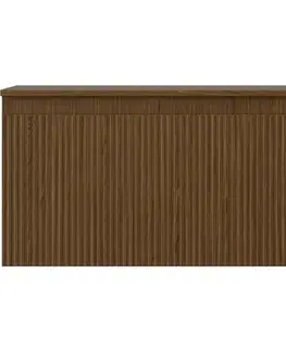 Kúpeľňový nábytok MEXEN/S - Rivel kúpeľňová skrinka pod umývadlo 100 cm s doskou, 1 šuplík, reliéf, orech 91A20-10047-1-BFC86