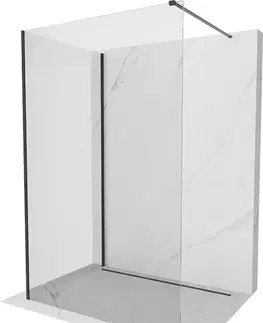 Sprchové dvere MEXEN/S - Kioto Sprchová zástena WALK-IN 120 x 120, transparent, čierna 800-120-212-70-00-120