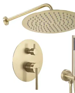 Sprchy a sprchové panely REA - Podomietková sprchová sada Argon Gold Brush + BOX REA-P7810