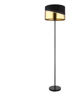 Lampy Globo 54046S - Stojacia lampa OR 1xE27/60W/230V pr. 35 cm čierna/zlatá 54046S