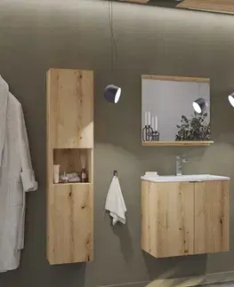 Skrinky do kúpeľne ArtCom Závesná skrinka do kúpeľne NOVA Oak 83-30-1DQ | kocka