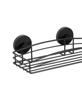 Svietidlá WENKO 24732100-Polička VACUUM-LOC RUND SCHW 26x14 cm čierna 24732100