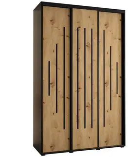 Šatníkové skrine Skriňa 45 Canaris 12 170 čierna/artisan/čierna
