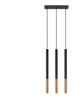 Svietidlá  Luster na lanku MOSAIC 3xG9/12W/230V čierna/meď SL.0889