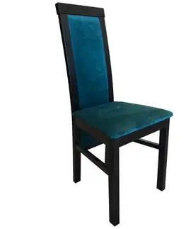 Čalúnené stoličky Stolička W80 čierne monolith 37
