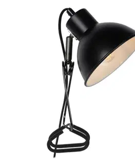Lampy Lucide 45987/01/30 - Lampa s klipom MOYS 1xE27/40W/230V čierna 45987/01/30