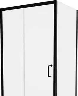 Sprchovacie kúty MEXEN/S - Apia sprchovací kút obdĺžnik 135x80, transparent, čierna 840-135-080-70-00