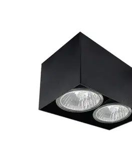 Svietidlá - Brosline 1076 - Bodové svietidlo CAGE 2xGU10/10W/230V čierne 1076