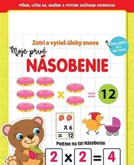 Príprava do školy, pracovné zošity Moje prvé násobenie - Zotri a vyrieš úlohy znova