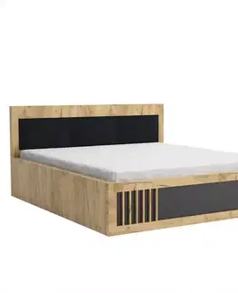 Dvojlôžkové postele Posteľ Sorento 160x200 Craft Zlato/čierna