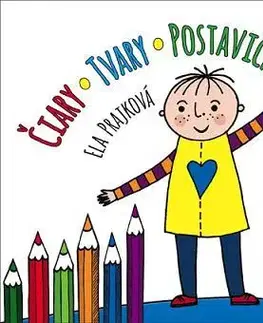 Leporelá, krabičky, puzzle knihy Čiary - Tvary Postavička - Ela Prajková