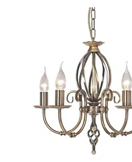 Svietidlá Elstead ART5-AGD-BRASS - Luster na reťazi ARTISAN 5xE14/60W/230V ART5-AGD-BRASS