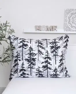 Dekoračné obliečky MKLozkoviny.sk Bavlnená obliečka na vankúš Renforcé 70 × 90 cm – Les-  -