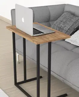 Stoly a stolíky SORIA kovový stolík na notebook, borovica 