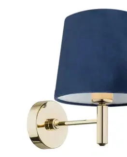 Svietidlá Argon 4348 - Nástenná lampa PONTE 1xE27/15W/230V modrá/mosadz 4348