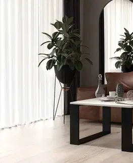 Konferenčné stolíky LIVIO LOFT moderný mini kávový stolík, biely/čierny