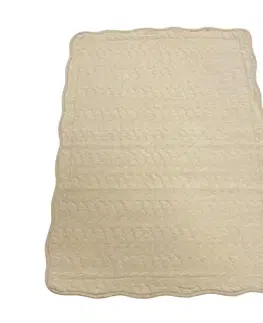 Prehozy Prehoz bavlnený Deluxe Jednofarebný Béžový TiaHome - 140x220cm + 1ks 50x70cm