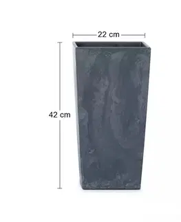 Kvetináče a truhlíky NABBI DURS225E plastový kvetináč 22,5 cm antracit