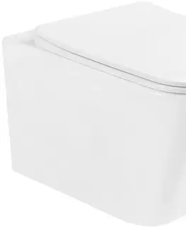Záchody MEXEN/S - Teo Závesná WC misa vrátane sedátka s slow-slim, duroplast, biela 30850600