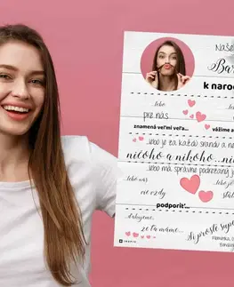 Tabuľky s venovaním (darčeky) Darček pre kamarátku - Vtipné blahoželanie k sviatku - tabuľka