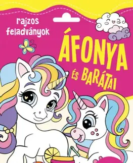 Nalepovačky, vystrihovačky, skladačky Áfonya és barátai - Rajzos feladványok, több mint 100 matricával