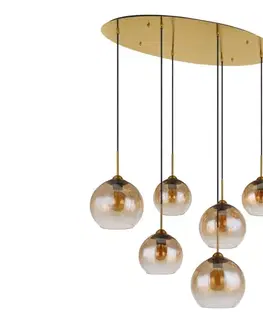 Svietidlá Globo 15788-6H - Luster na lanku JAMESSA 6xE27/60W/230V mosadz 15788-6H