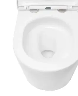 Záchody Wc s doskou softclose závesné SAT Brevis biele vírové SATBRE010RTORP SATBRE010RTORP