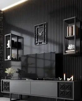 Obývacie steny COAL luxusná obývacia stena, antracit / čierna