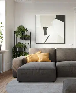 Rohové sedacie súpravy DELIFE Rohová pohovka Lanzo 230x155 cm mikrovlákno khaki-hnedá variabilné ležadlo s taburetom