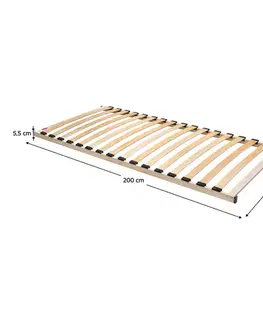 Rošty do postelí KONDELA Monna New lamelový rošt 90x200 cm brezové drevo / plast