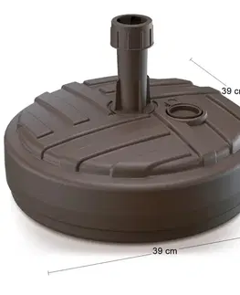 Stojany a držiaky na slnečníky a sušiaky NABBI MPOD podstavec pod slnečník 10 l hnedá