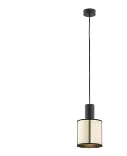 Svietidlá Argon 4248 - Luster na lanku HERMAN 1xE27/15W/230V mosadz/čierna 4248