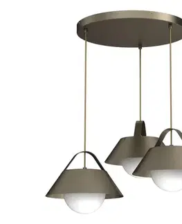 Svietidlá  Luster na lanku FUNDA 3xE27/15W/230V bronzový 4214A