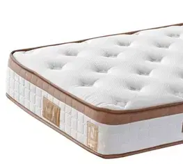 Postele Single Mattress, Base & Headboard Latte - Light Brown (90 x 190)