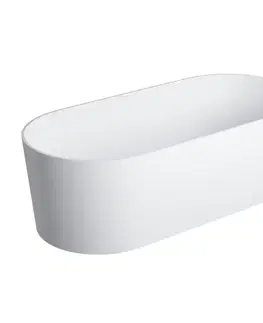 Vane OMNIRES - OVO PZ+ voľne stojaca vaňa, 160 x 75 cm biela mat /BM/ OVOWWBM