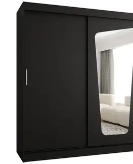 Šatníkové skrine Skriňa Moka 180 čierna