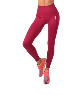 Dámske klasické nohavice Dámske legíny Boco Wear Burgund Plain Push Up ružová - XS/S