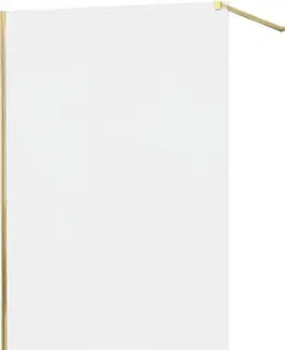 Sprchové dvere MEXEN/S - KIOTO Sprchová zástena WALK-IN 100x200 cm 8 mm, zlatá, matné sklo 800-100-101-50-30